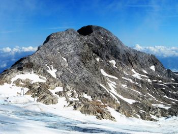 Snowcapped mountains against sky