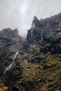 Scenic view of rocky mountains against sky