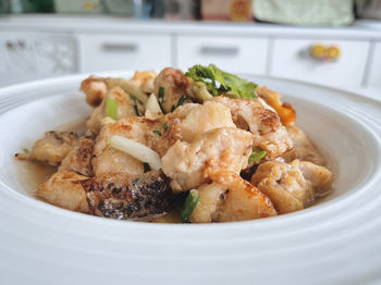 Close-up of food in plate