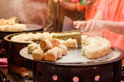 Man preparing food in kitchen