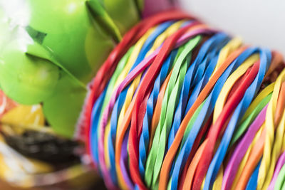 Close-up of multi colored pencils