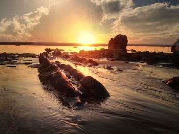 Sunset over sea