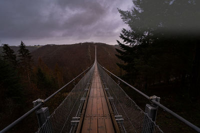 View of suspension bridge