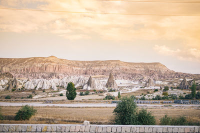 Scenic view of desert against sky