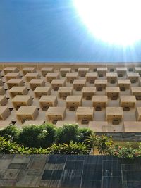 Low angle view of built structure against sky