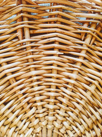 Full frame shot of wicker basket