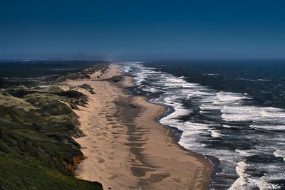 High angle view of beach against sky