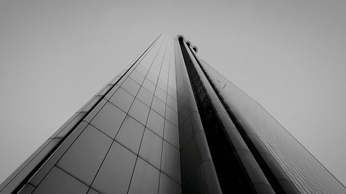 Low angle view of building against clear sky