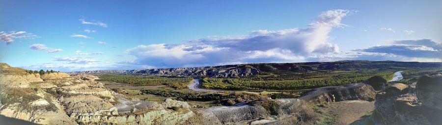 Panoramic view of landscape against sky