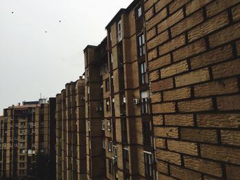 Low angle view of building against clear sky