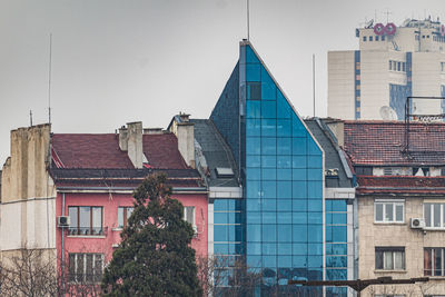 Low angle view of buildings against sky