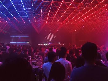 People enjoying music concert