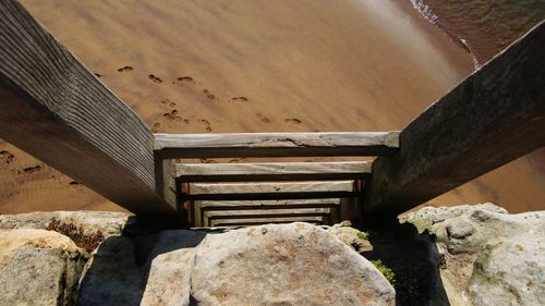 High angle view of staircase