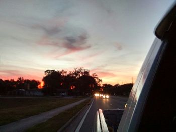 Railroad tracks at sunset