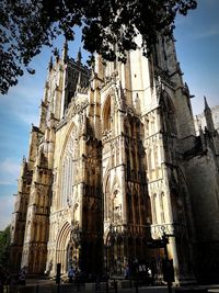 Low angle view of buildings in city