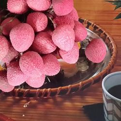 Close-up of pastry on table