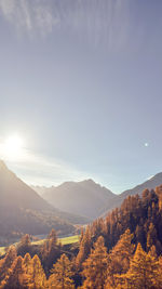 Scenic view of mountains against clear sky