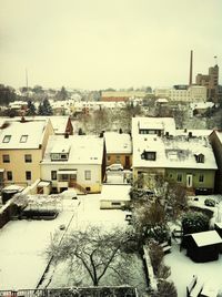 Residential buildings in town