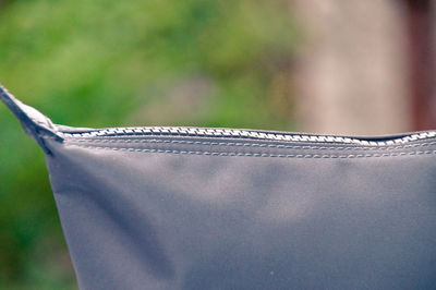 Close-up of zipper