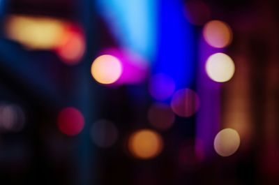 Defocused lights at night