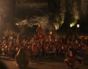 Group of people at night