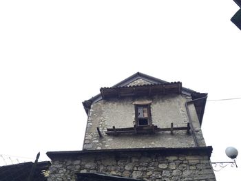 Low angle view of building against clear sky