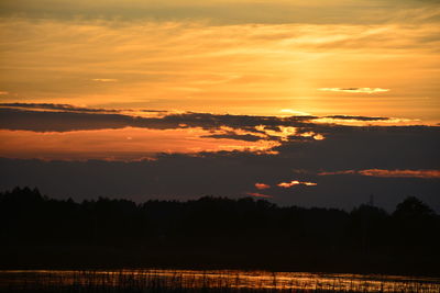 Scenic view of sunset sky during sunrise