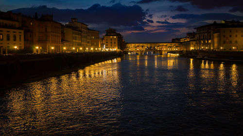 View of river at night