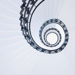 Low angle view of spiral staircase