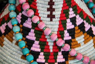 Close-up of multi colored textile 