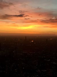 Scenic view of dramatic sky during sunset