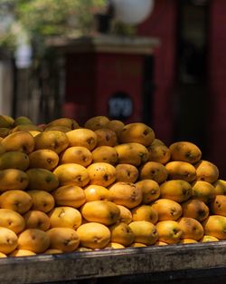 Close-up of fruits for sale at market stall