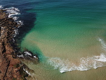 High angle view of sea