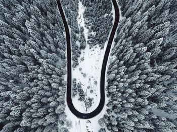 View of snow covered road