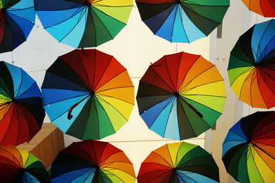 Full frame shot of colorful umbrellas