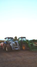Built structure on field against clear sky