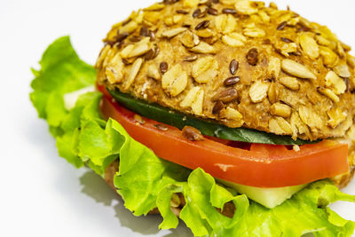 Close-up of fresh meal served in plate