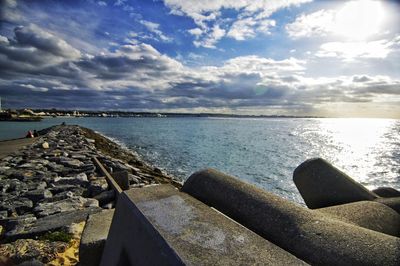 Scenic view of sea against sky