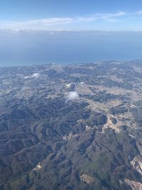 High angle view of landscape against sky