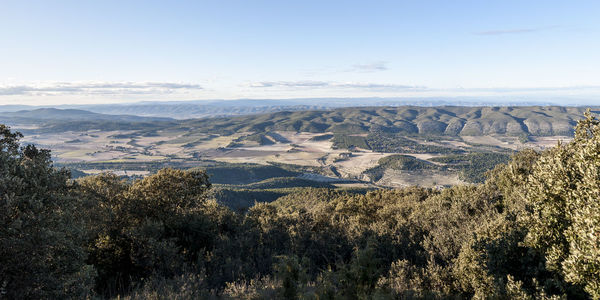 High angle view of landscape against sky