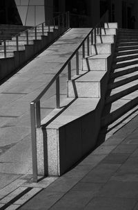 High angle view of staircase