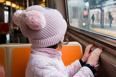 Pretty girl on the new york subway