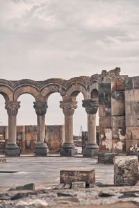 View of old ruins against sky