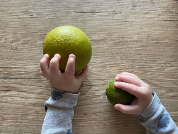 Close-up of hand holding fruit