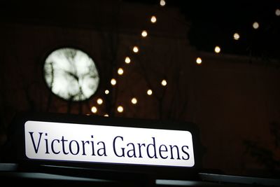 Close-up of illuminated text