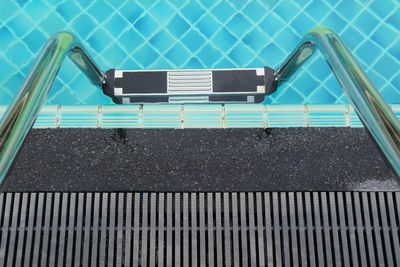 High angle view of swimming pool