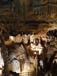Rock formations in cave