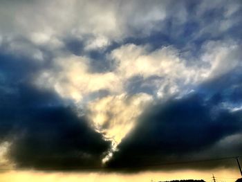 Low angle view of storm clouds in sky