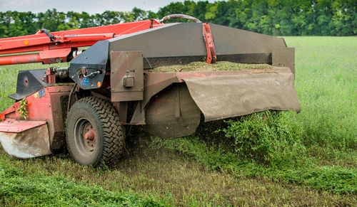 Agricultural machinery at farm