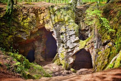 Rock formation in cave